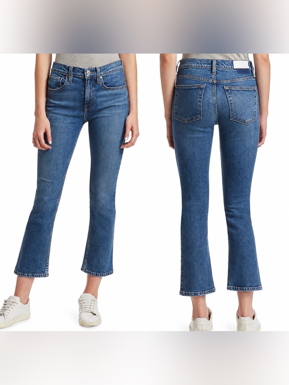 RE/DONE originals mid rise kick flare stretch jeans